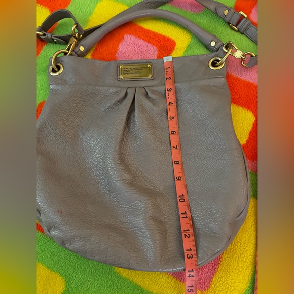 Marc by Marc Jacobs Leather Classic Q Hillier Hobo Grey Lavender Crossbody Bag - Picture 10 of 10